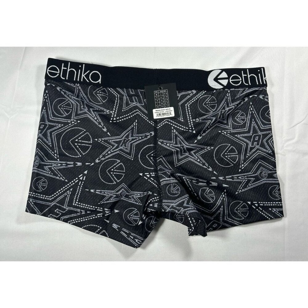 NEW Women’s Ethika The Staple Boyshort Boxers, Black Sz M